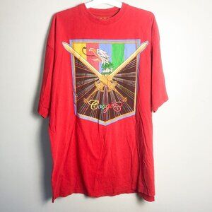 Coogi Bird Swords Logo Crewneck T Shirt Red 3XL